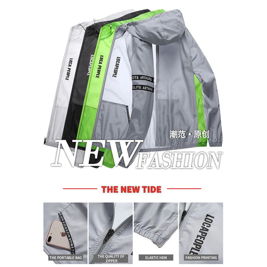 Sun Protection Male Summer Cycling Jacket Sports Casual Youth Coat Anti-UV Outdoor Sports Fitness Run Train Long Sleeve Fishing