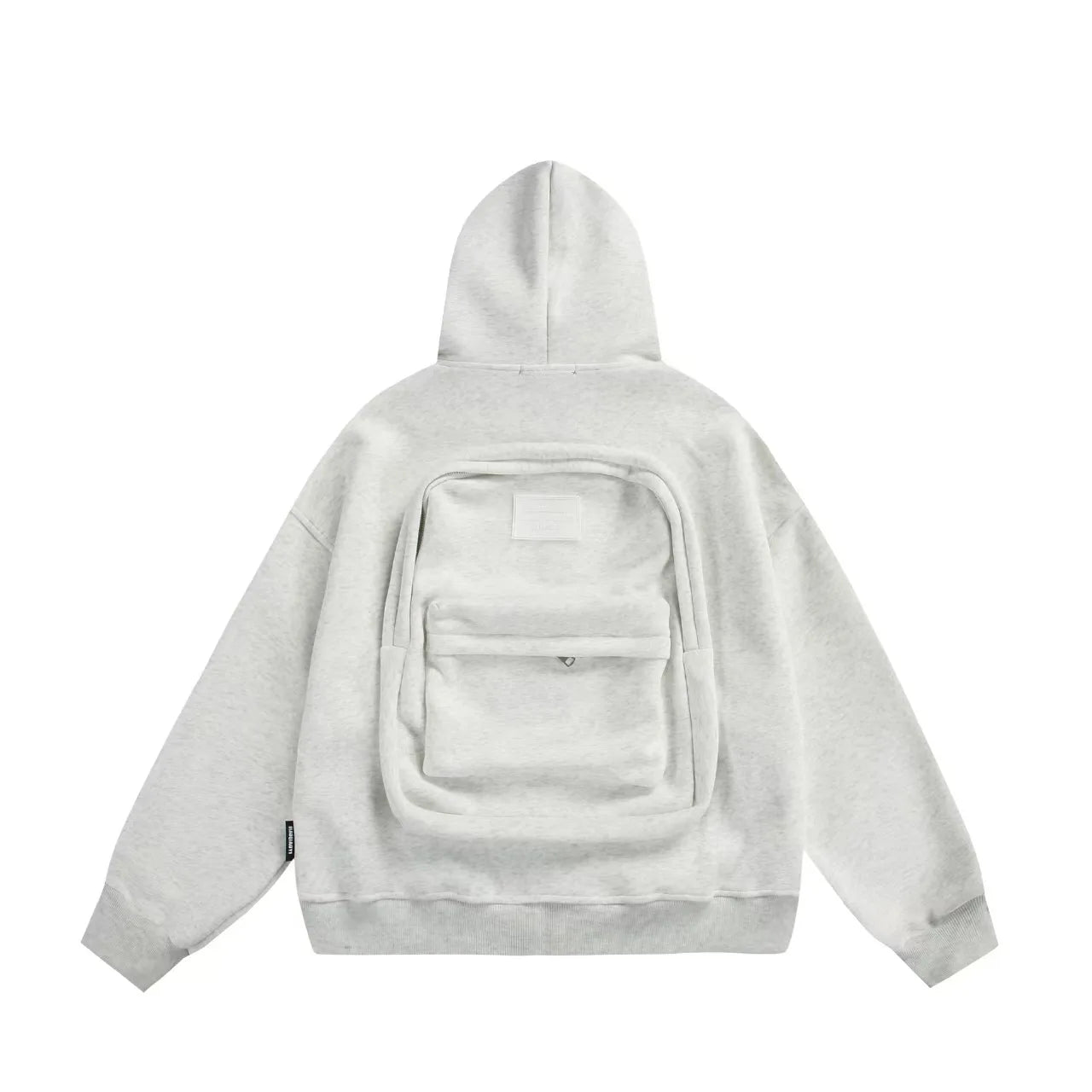 Streetwear fashion three-dimensional backpack casual hoodie Y2K autumn winter high street trend punk men's top loose sportswear