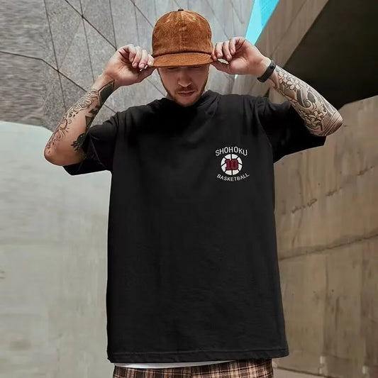 8XL Men Oversize Fashion Loose American Basketball Number ten Print Short Sleeve Round Neck Versatile Trend Couple outfit