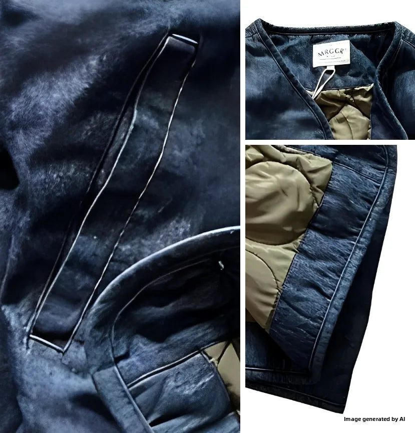 Retro Japanese Sle Thi Warm Autumn Winter Cotton Jaet Casual Versatile Denim Outerwear Stand Collar Men's Clothing