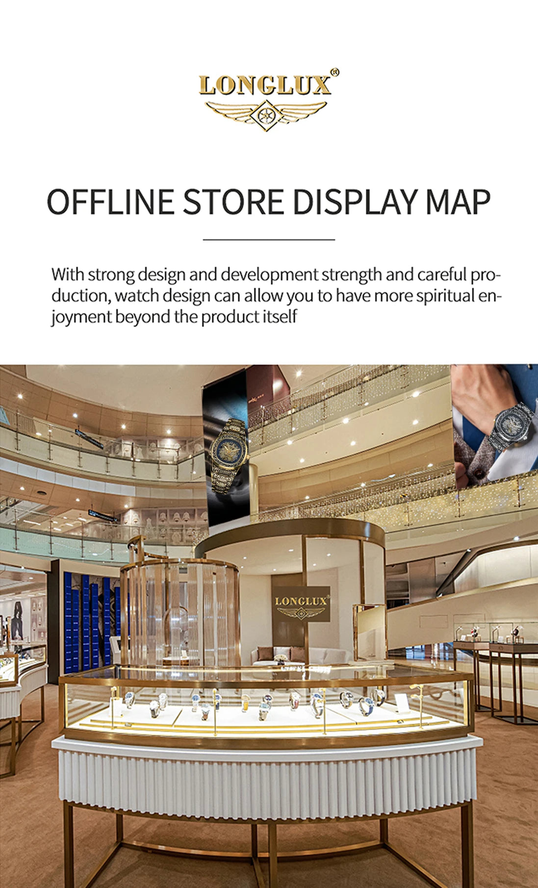 LONGLUX Automatic mechanical watch alloy steel vintage retro luxury waterproof skeleton ffordable 40mm wholesale Watch for Men