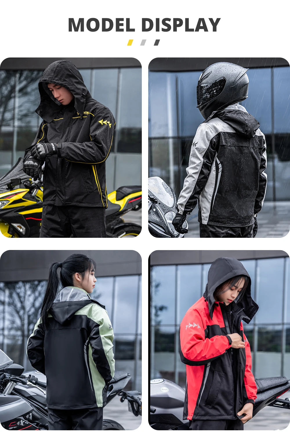 Motorcycle Raincoat Suit Rainstorm Prevention Jacket Pants Camping Hiking Fishing Raincoat Moto Raincoat Motorcyclist Rider Rain