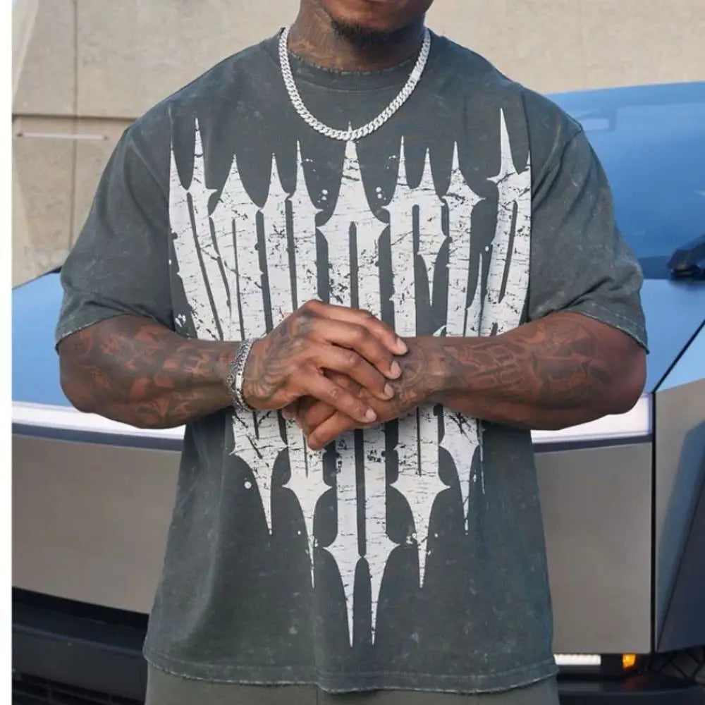 Men T-shirts Summer New Sports Leisure Cotton Round Neck Fashion Loose And Comfortable Clothing Gym Running Shirts man