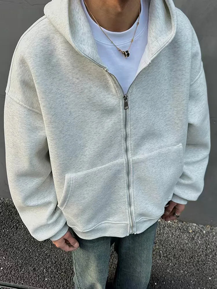 Streetwear fashion three-dimensional backpack casual hoodie Y2K autumn winter high street trend punk men's top loose sportswear