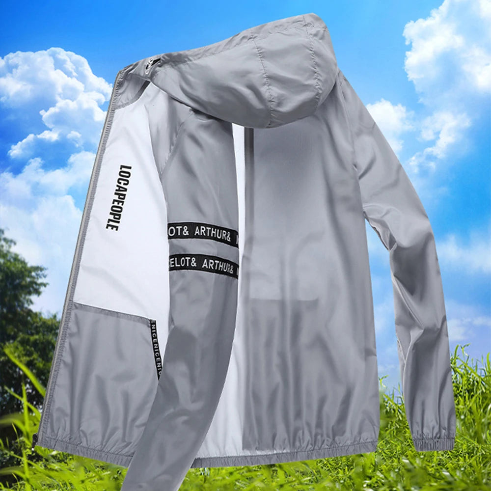 Sun Protection Male Summer Cycling Jacket Sports Casual Youth Coat Anti-UV Outdoor Sports Fitness Run Train Long Sleeve Fishing