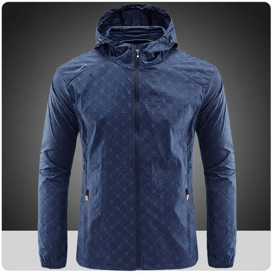 Men Thin Summer Cycling jacket Sun Protection jacket Moutain Hiking Fishing Casual Windbreaker Quick Drying Sports Hooded Coat