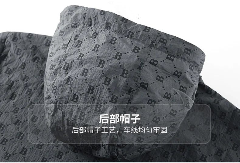 Men Thin Summer Cycling jacket Sun Protection jacket Moutain Hiking Fishing Casual Windbreaker Quick Drying Sports Hooded Coat